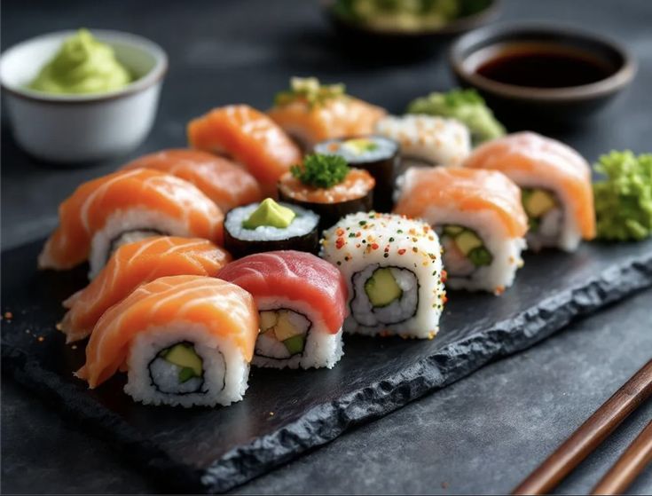Auswahl an Sushi